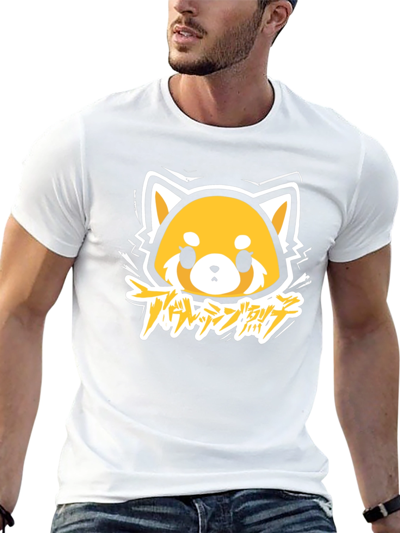 Aggretsuko Anime Graphic Tee - Black Cotton T-Shirt