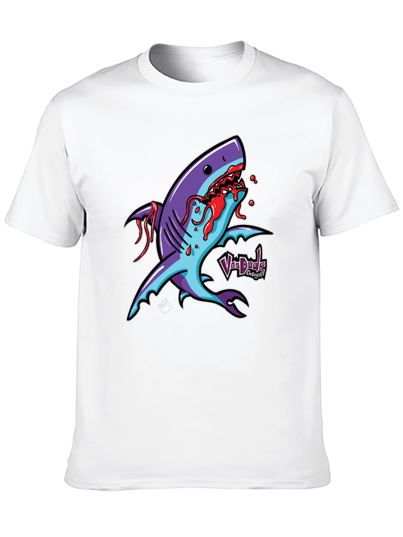 Shark Attack Graphic T-Shirt - Bold Cartoon Design