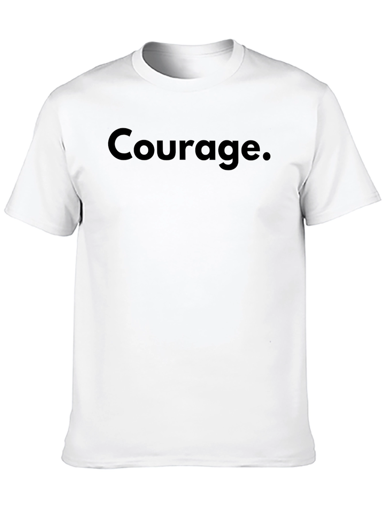 Courage Graphic Tee - Black Crew Neck