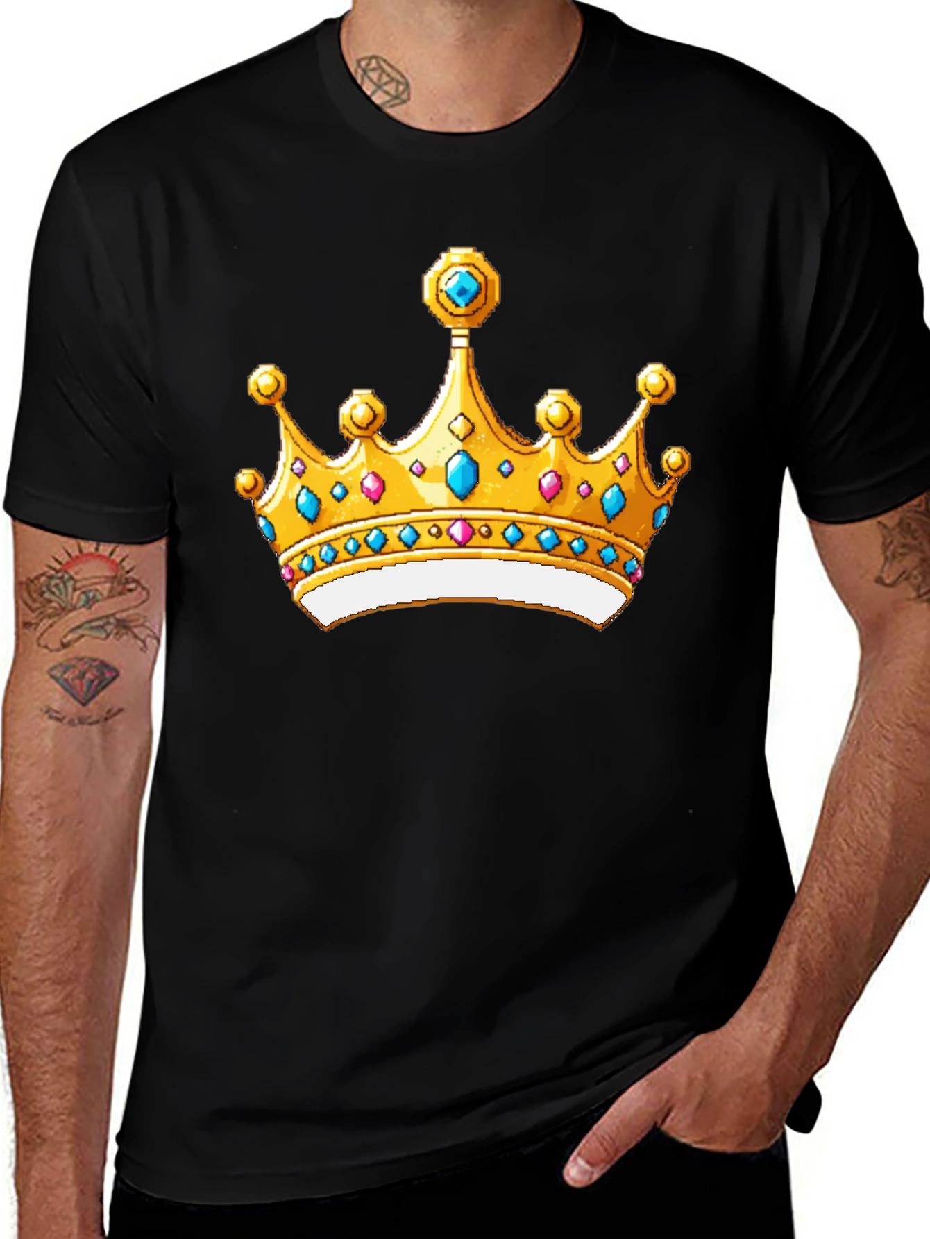 Royal Crown Graphic Black T-Shirt