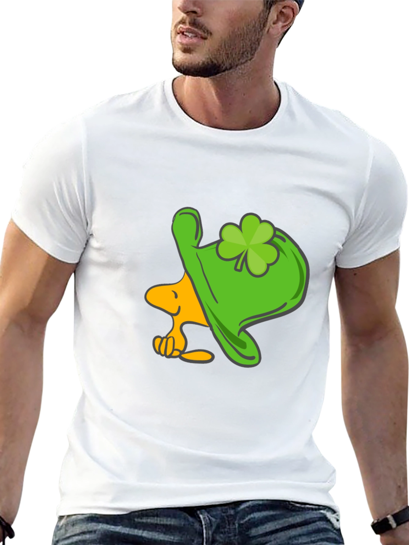Lucky Snoopy St. Patricks Day Black T-Shirt