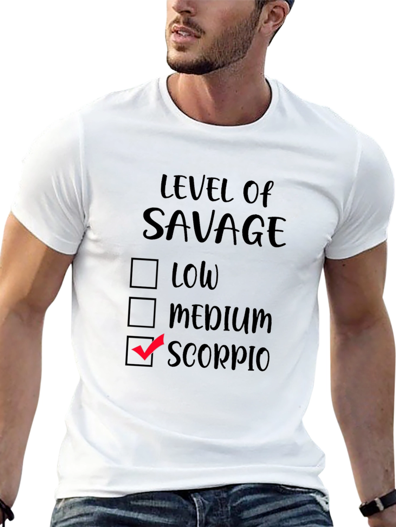 Level of Savage Scorpio Black T-Shirt