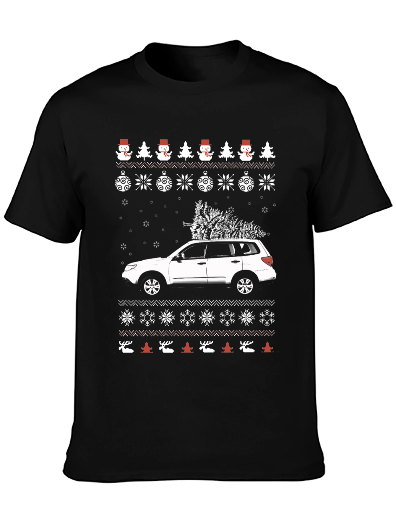 Festive Car Christmas Tree T-Shirt