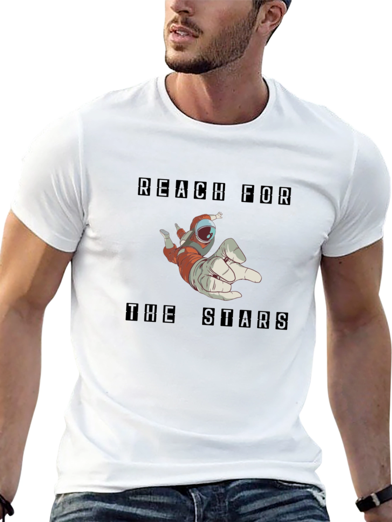 Reach for the Stars T-Shirt - Astronaut Design