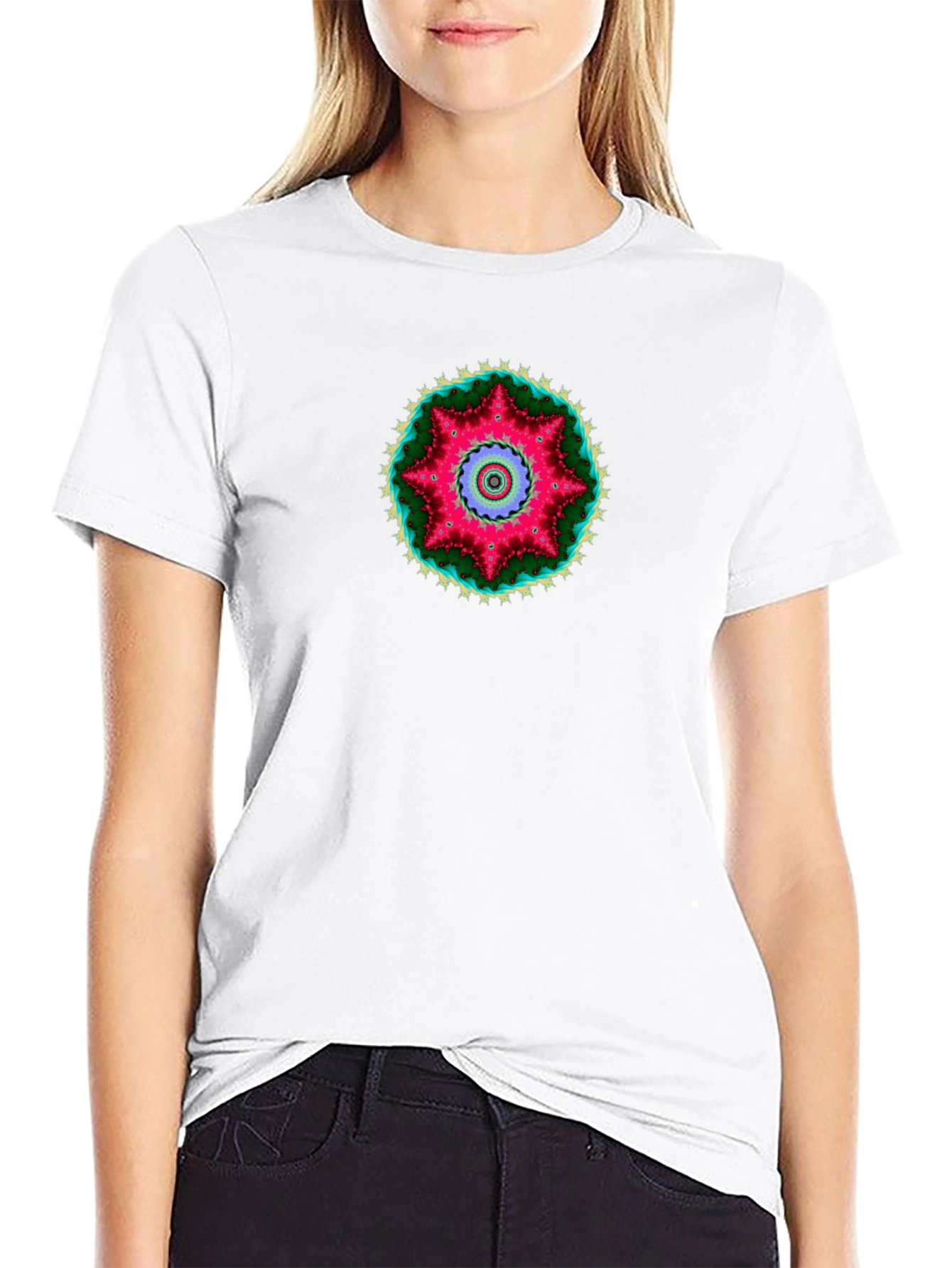 Vibrant Mandala Graphic Tee - Unique Art Shirt