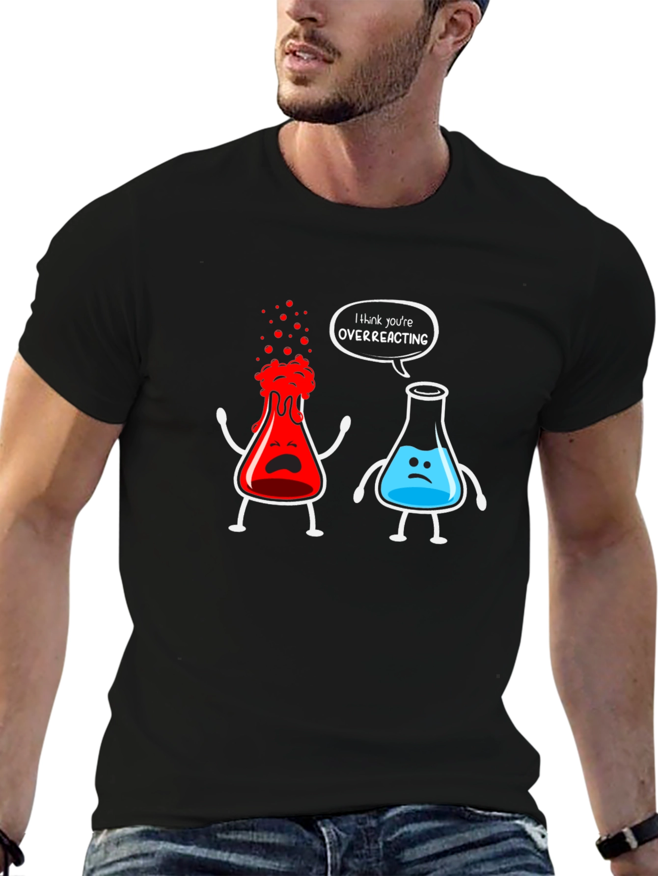 Funny Chemistry Overreacting Graphic T-Shirt