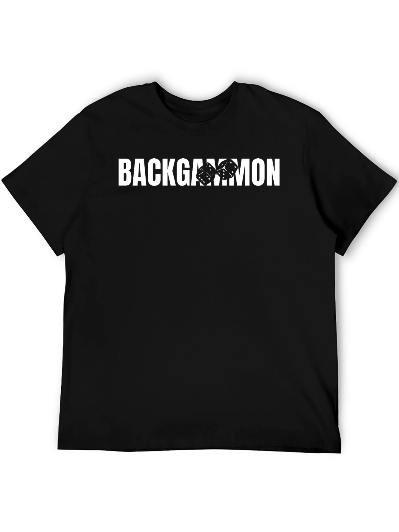 Backgammon Dice Graphic Black T-Shirt