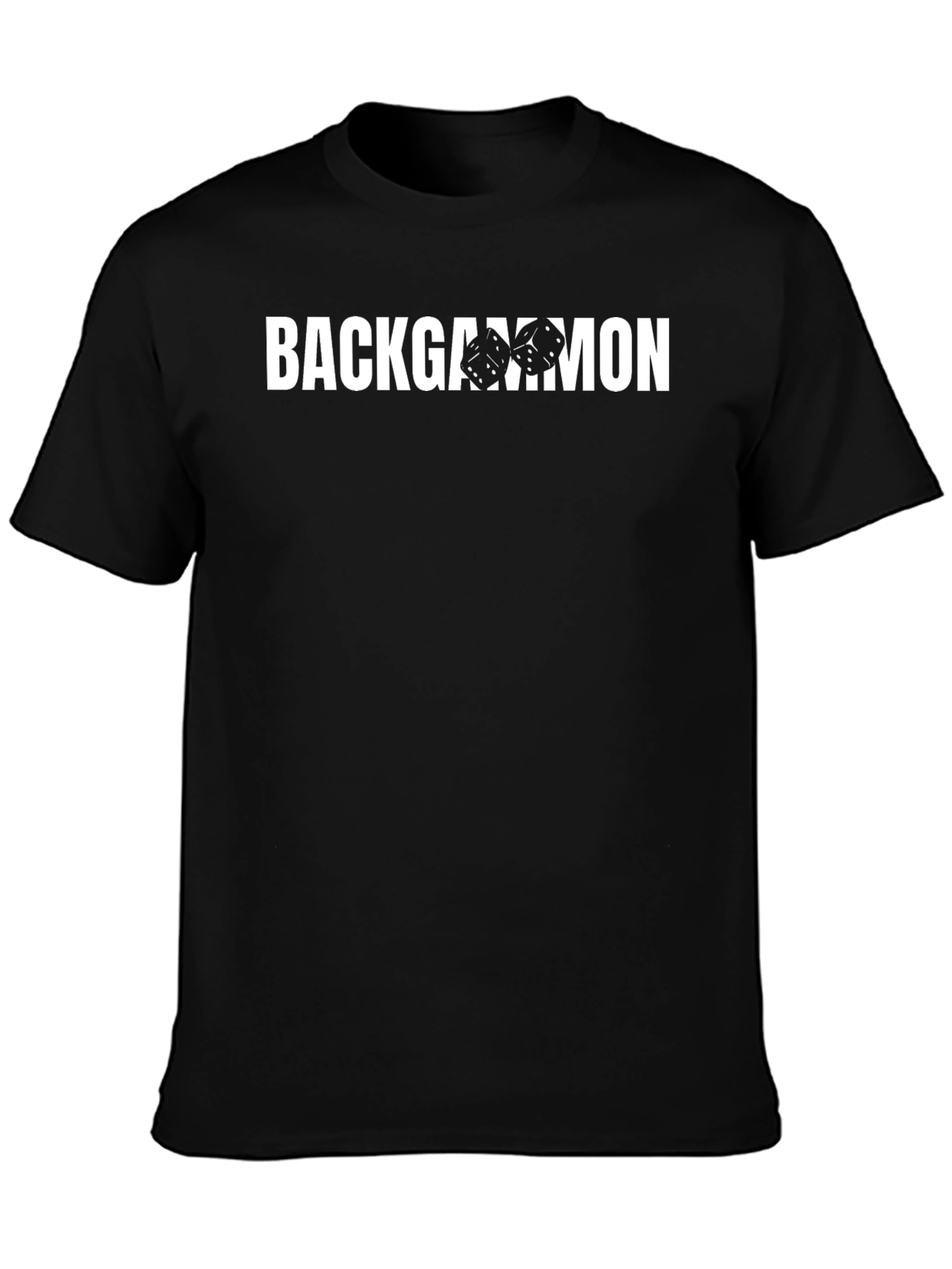 Backgammon Dice Graphic Black T-Shirt