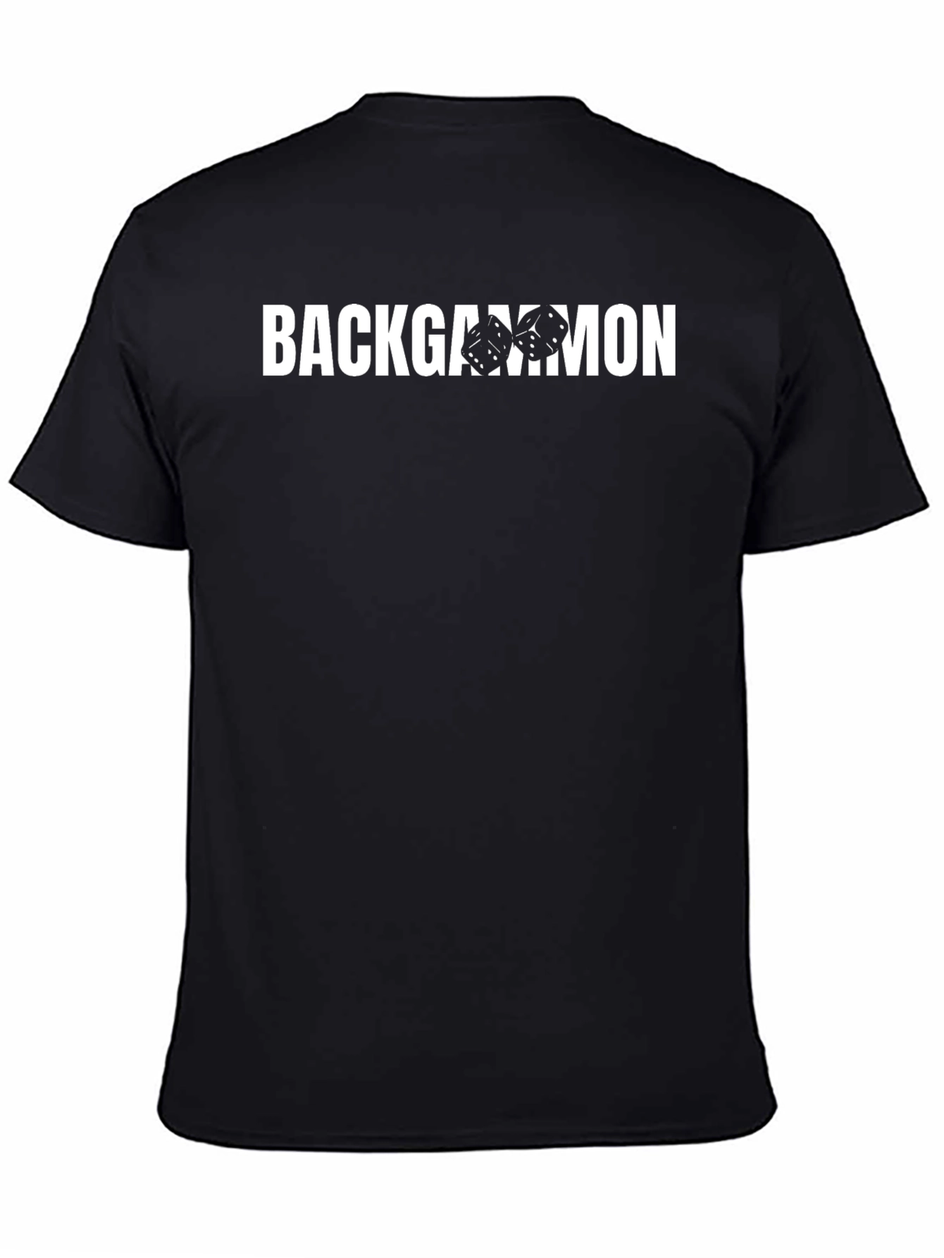 Backgammon Dice Graphic Black T-Shirt