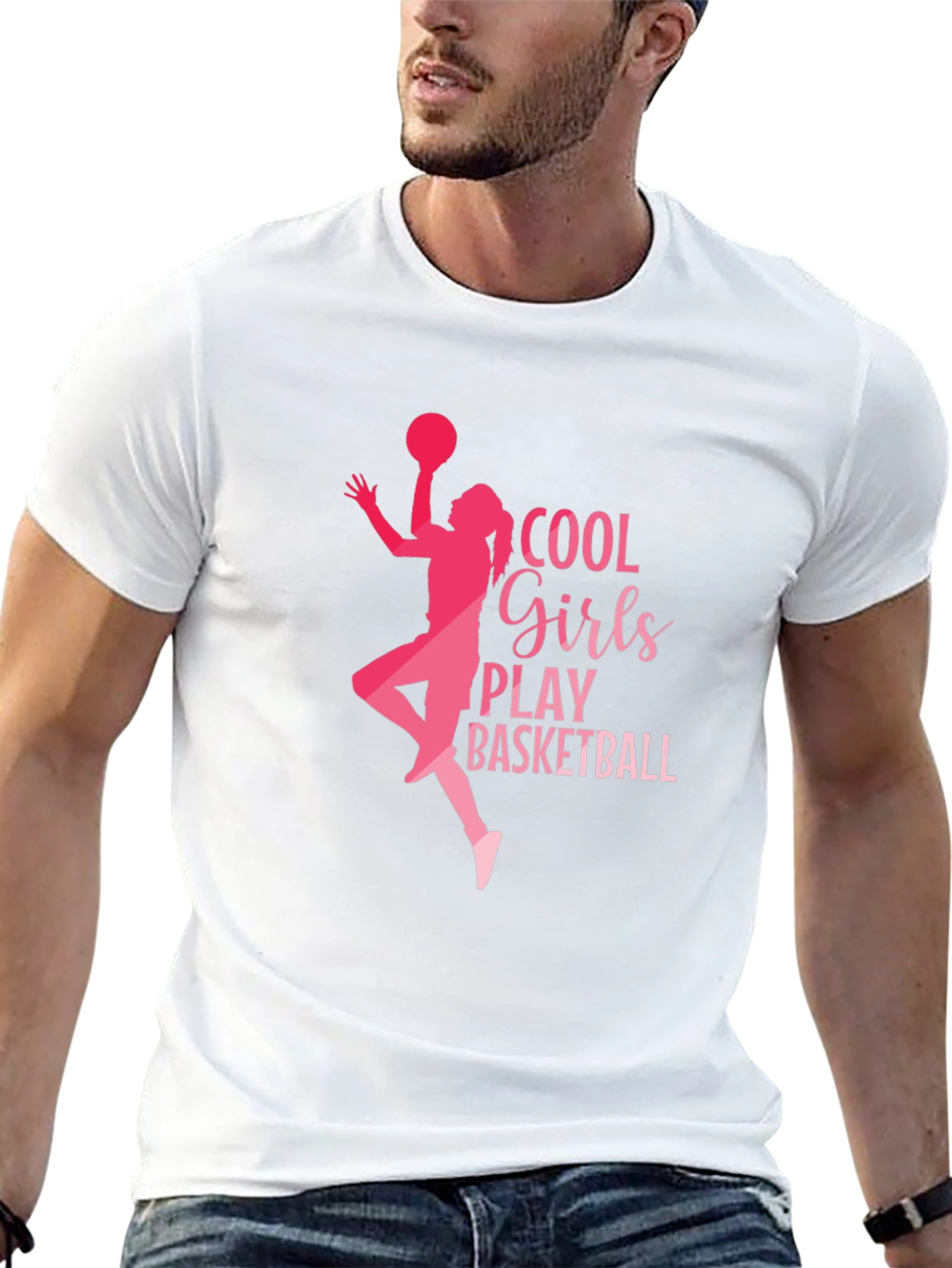 Cool Girls Play Basketball Graphic Tee