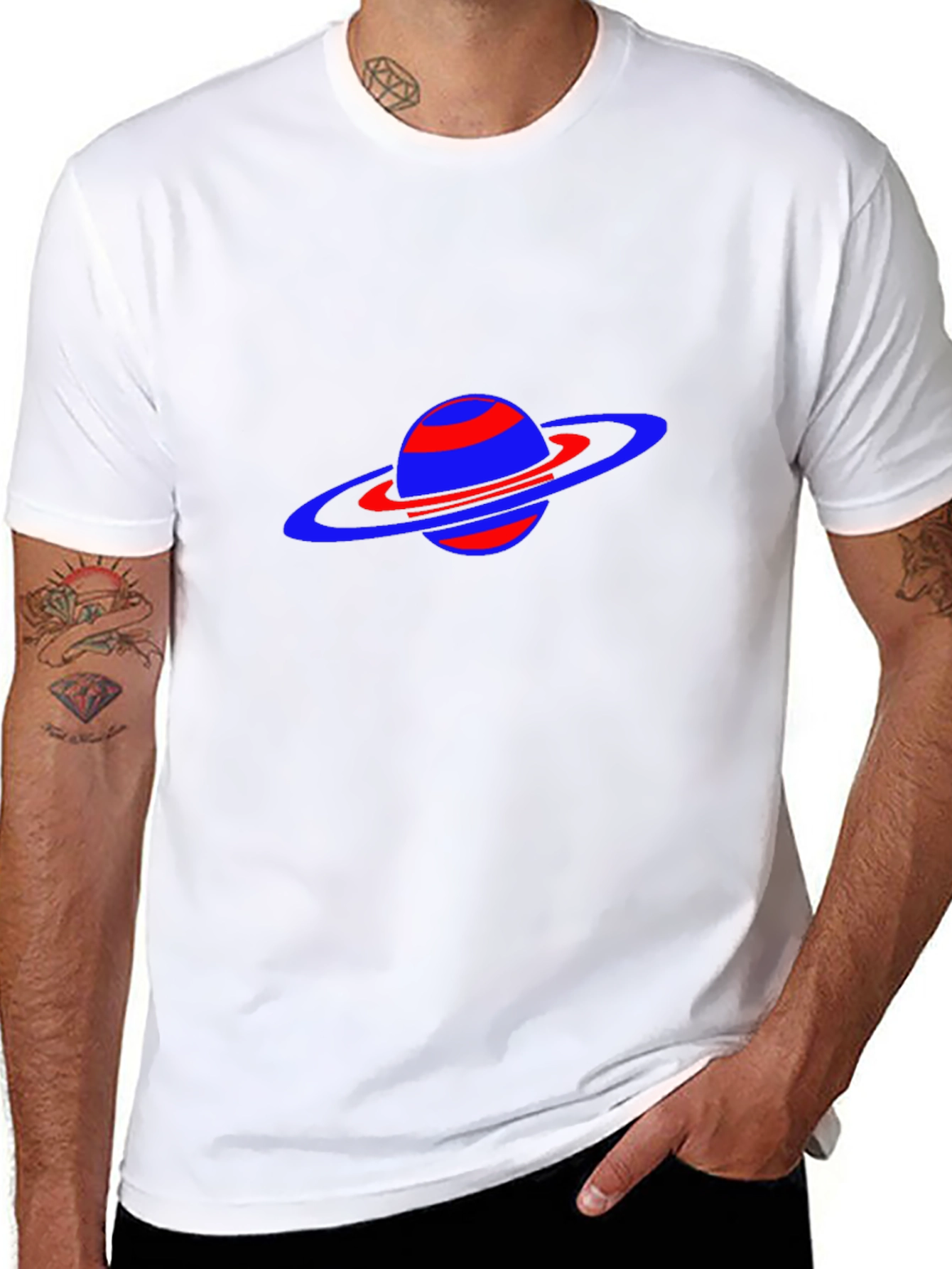 Saturn Graphic Black Tee