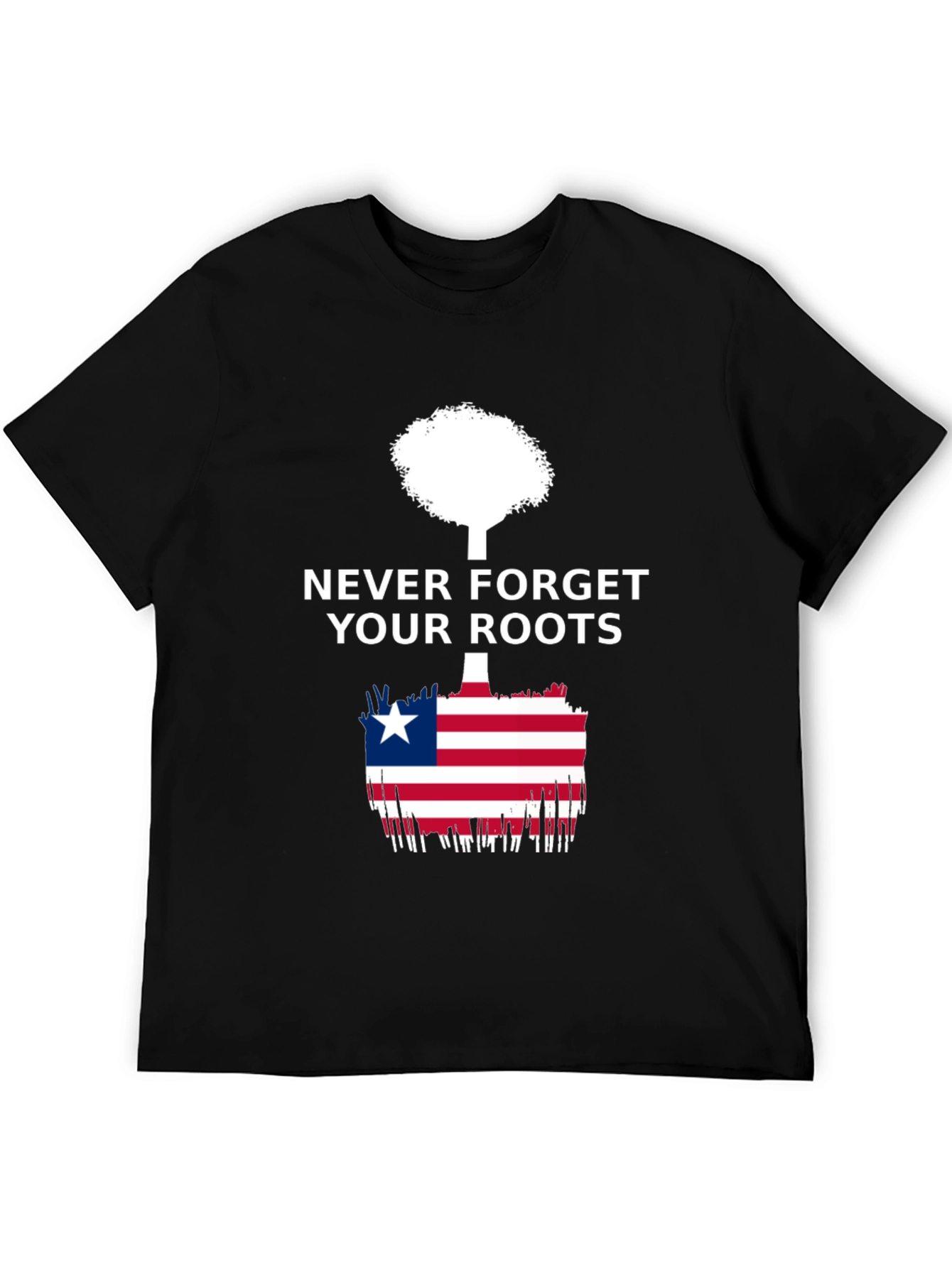 Never Forget Your Roots Liberia Flag T-Shirt