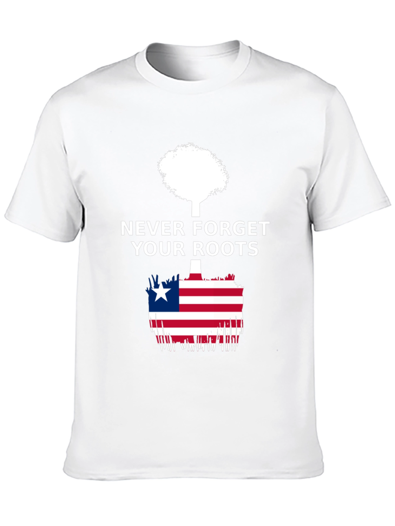 Never Forget Your Roots Liberia Flag T-Shirt