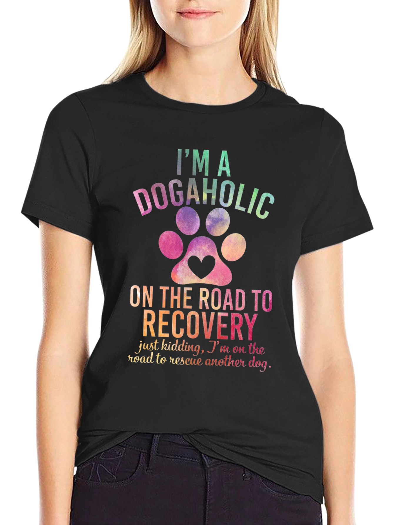 Dogaholic Recovery Graphic T-Shirt
