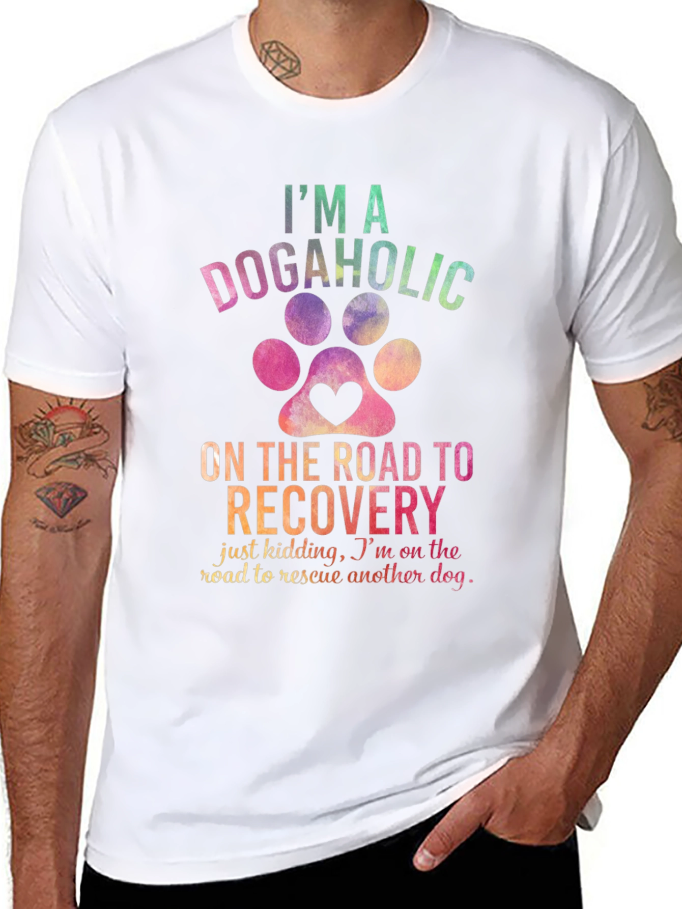 Dogaholic Recovery Graphic T-Shirt