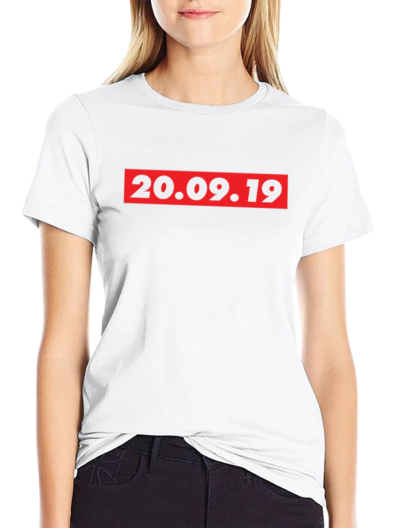 20.09.19 Graphic Tee - Black Crew Neck T-Shirt