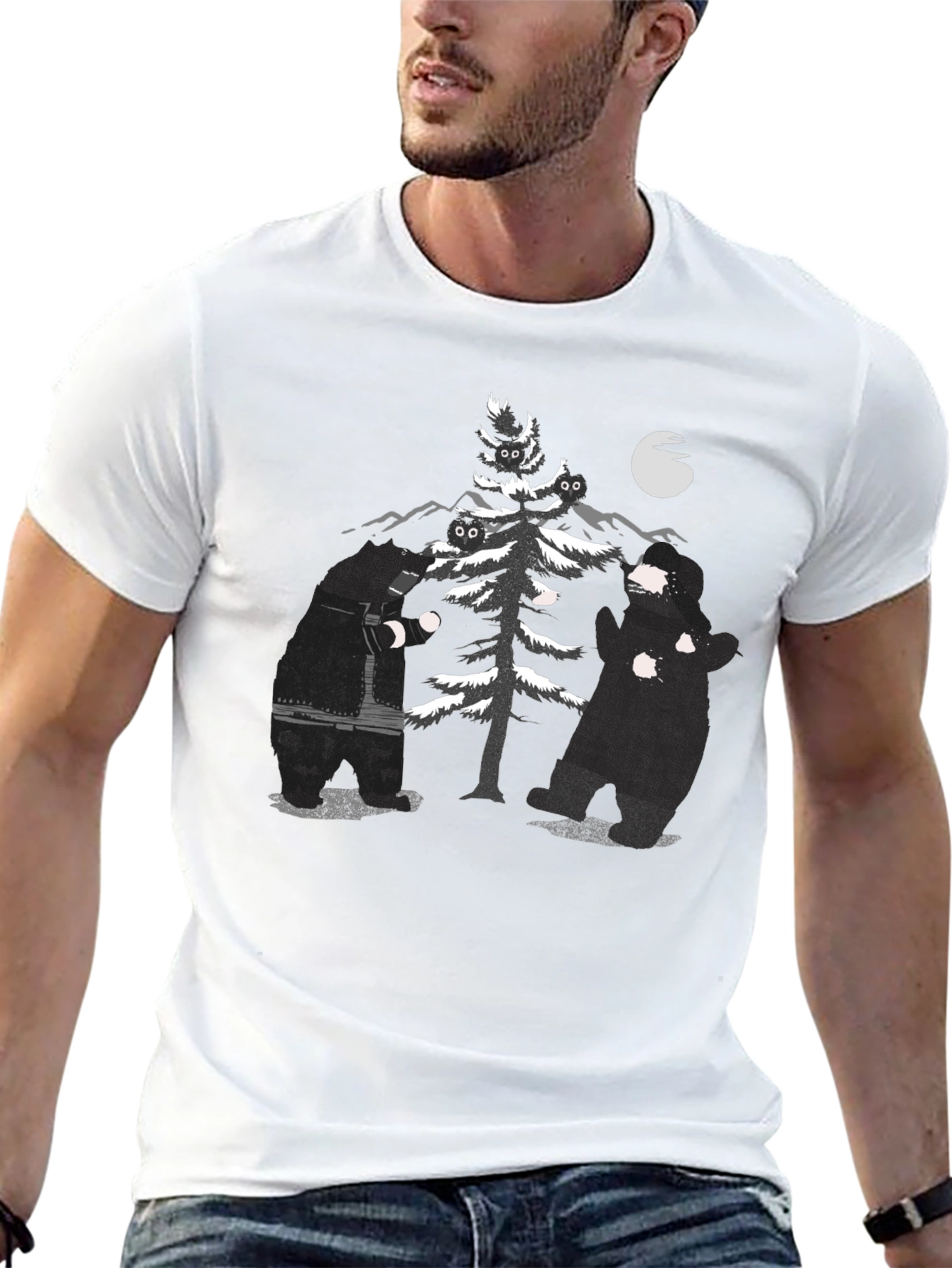Black Bear Tree Graphic Tee