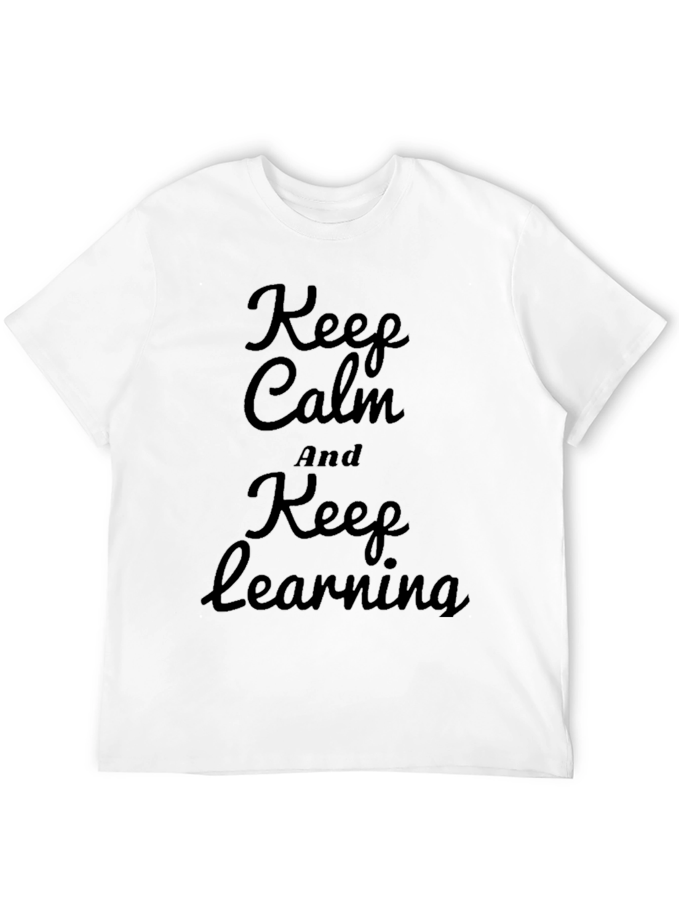 Keep Calm and Keep Learning Black T-Shirt