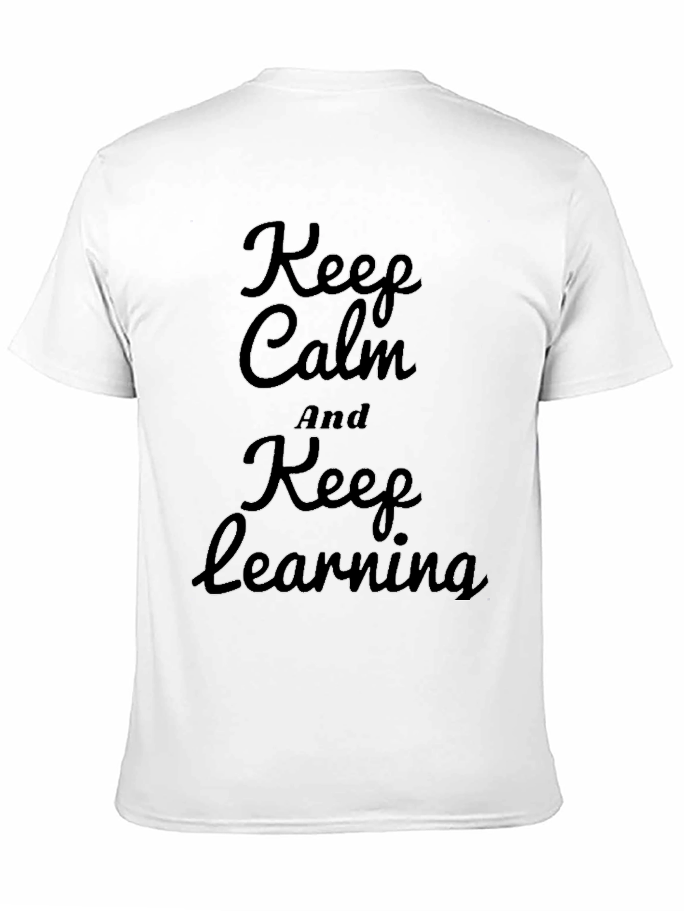 Keep Calm and Keep Learning Black T-Shirt