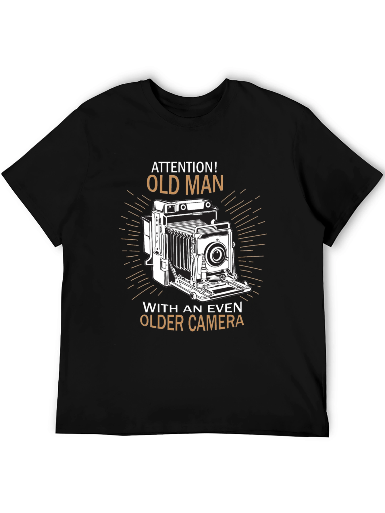 Old Man Older Camera Graphic T-Shirt