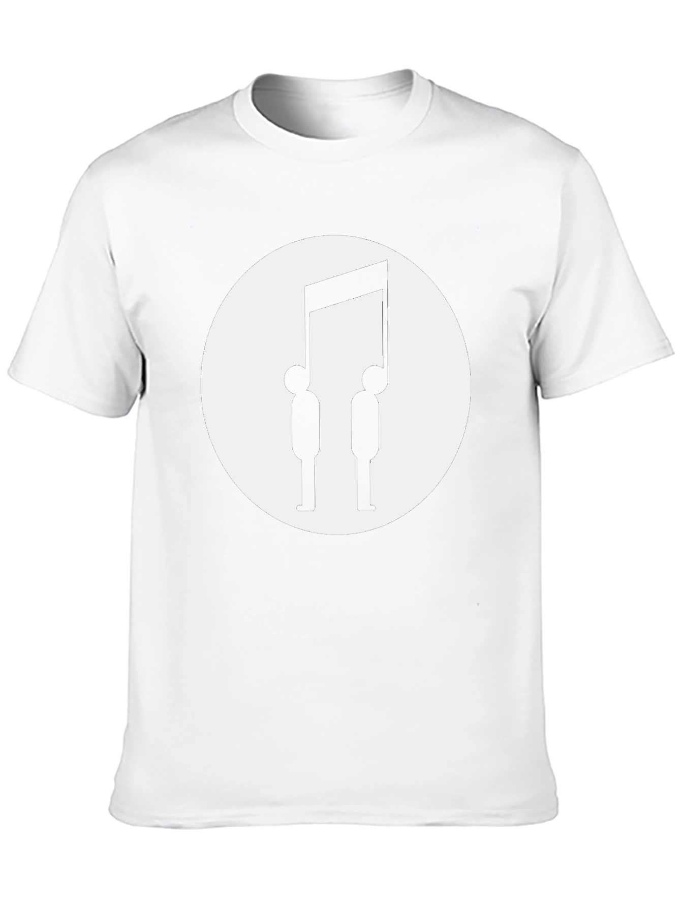 Music Note People Graphic T-Shirt - Black