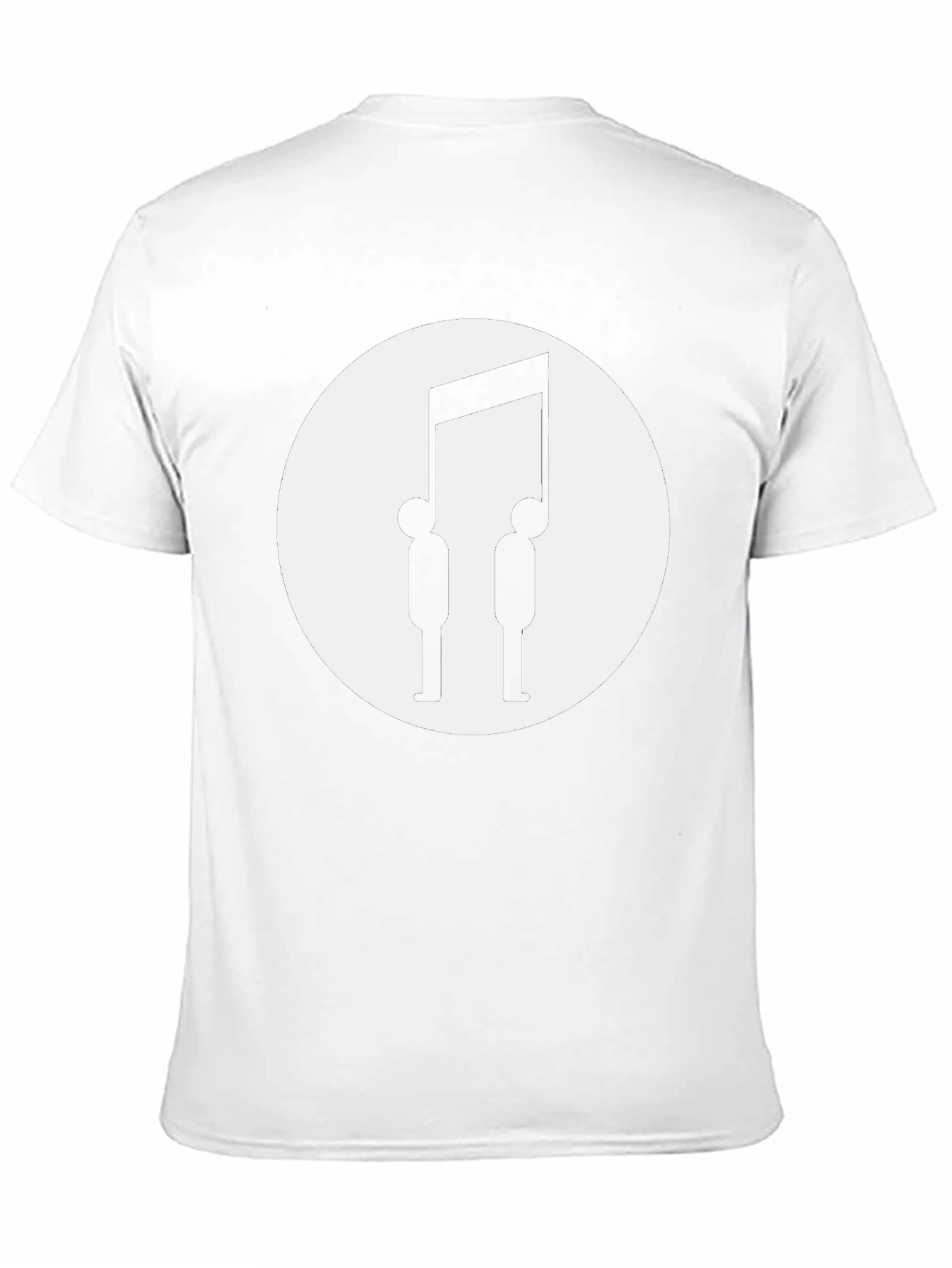 Music Note People Graphic T-Shirt - Black