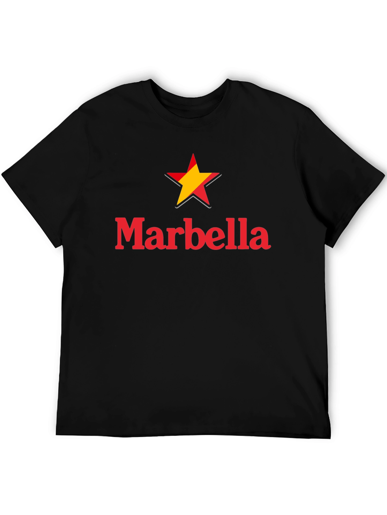 Marbella Star Graphic Black T-Shirt