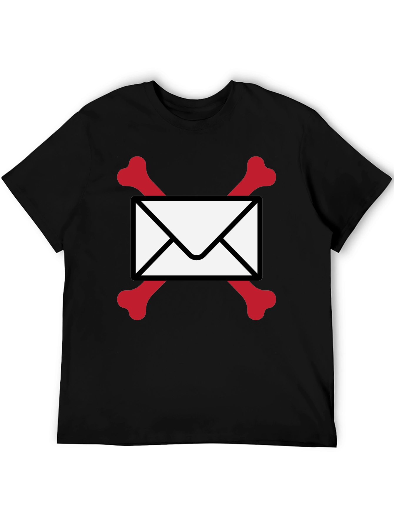Skull & Bones Email T-Shirt - Black