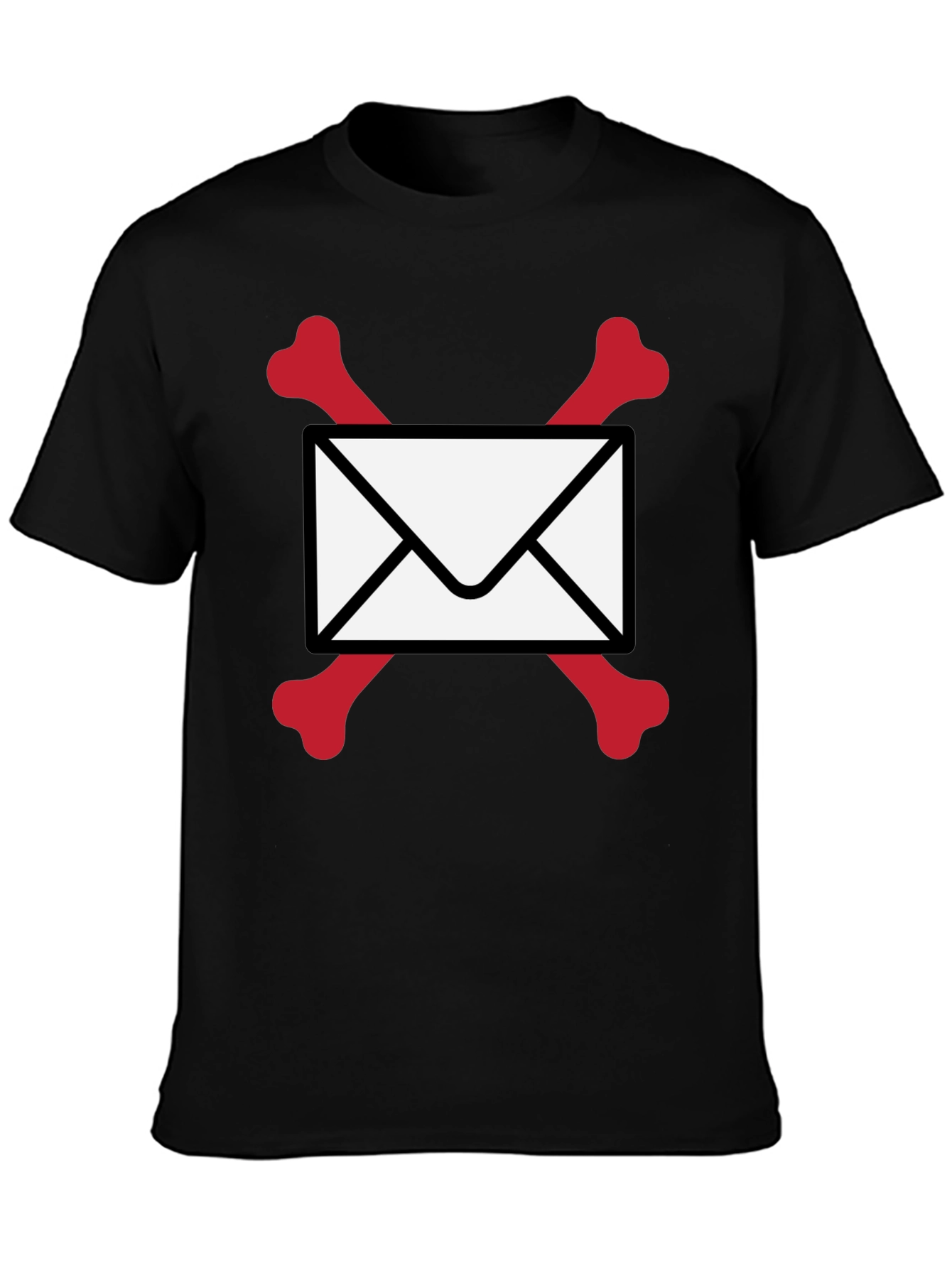 Skull & Bones Email T-Shirt - Black