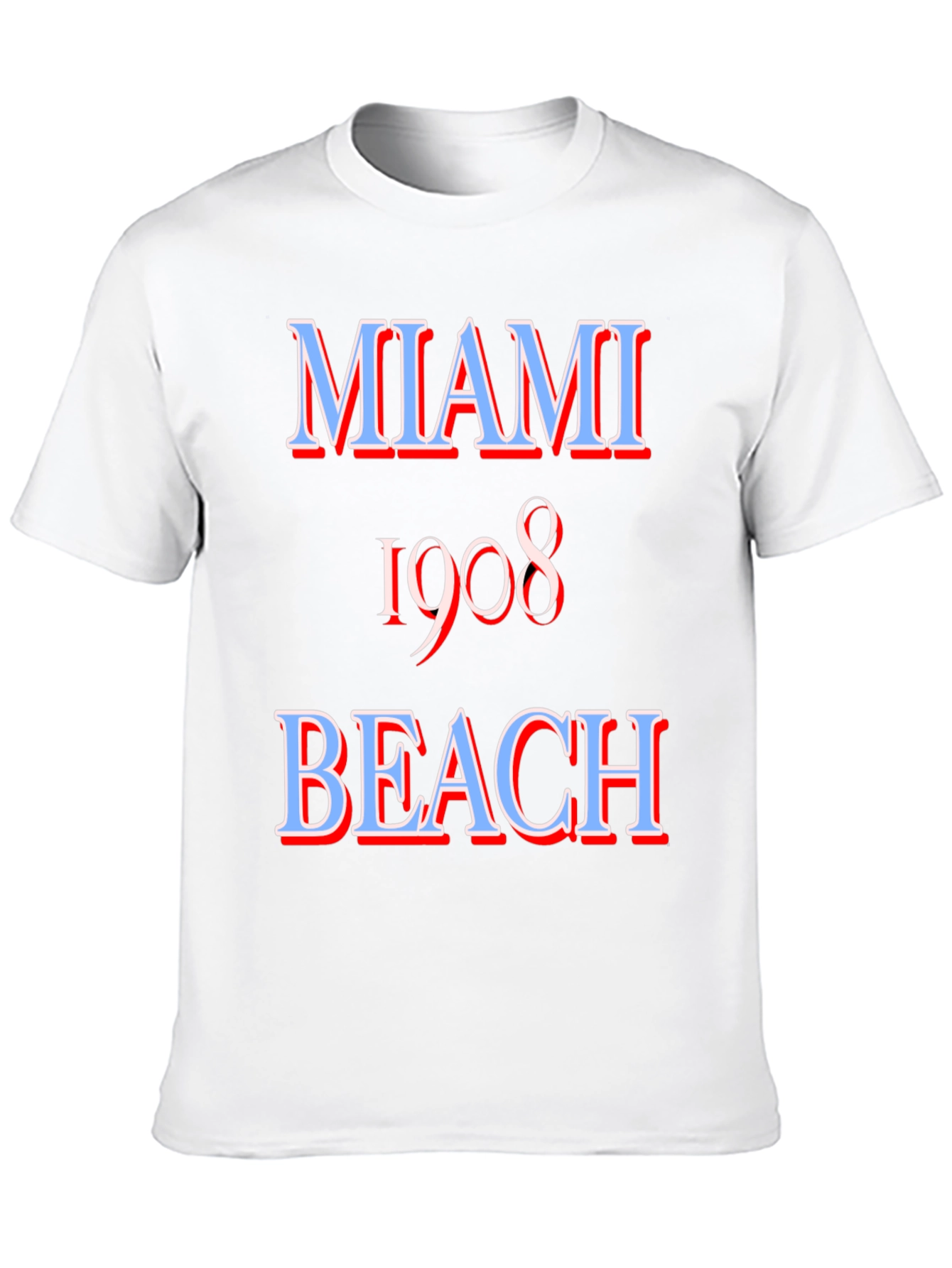 Miami Beach 1908 Graphic Tee - Retro Style