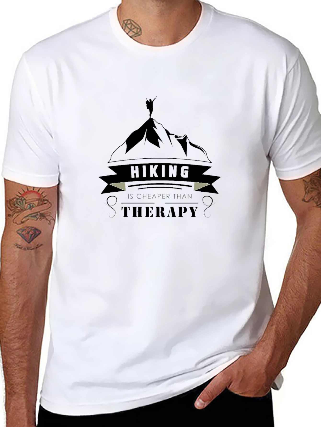 Hiking Therapy Graphic Tee - Outdoor Adventure Shirt
