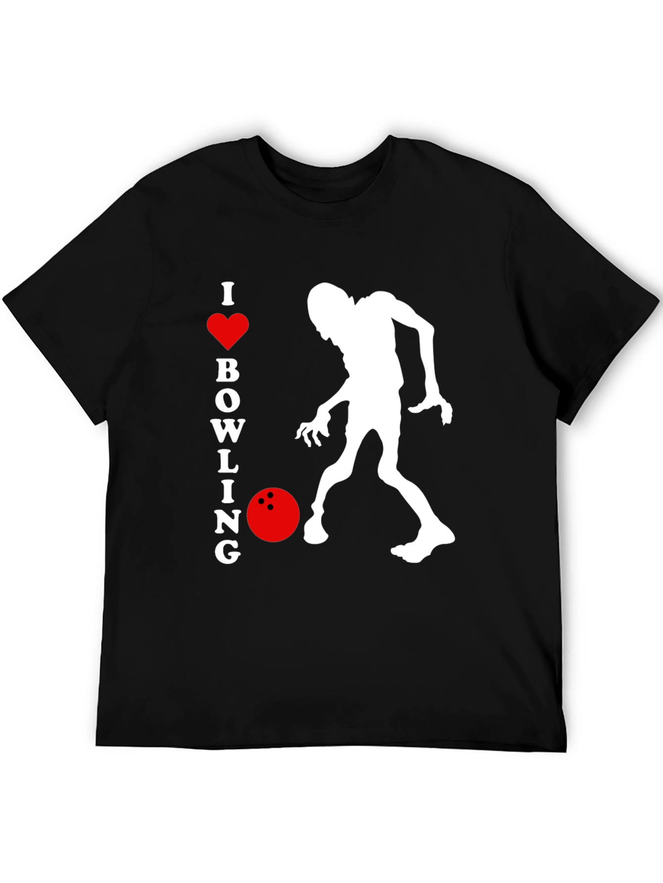 I Love Bowling Zombie T-Shirt