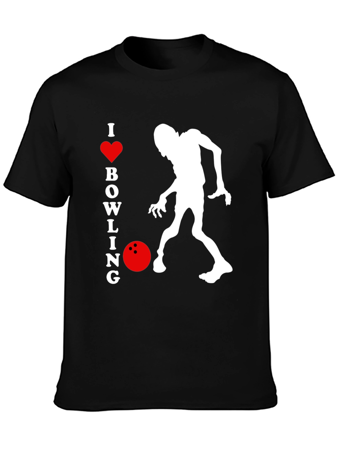 I Love Bowling Zombie T-Shirt