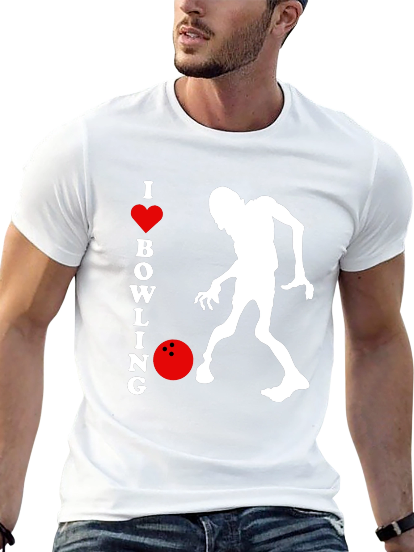 I Love Bowling Zombie T-Shirt