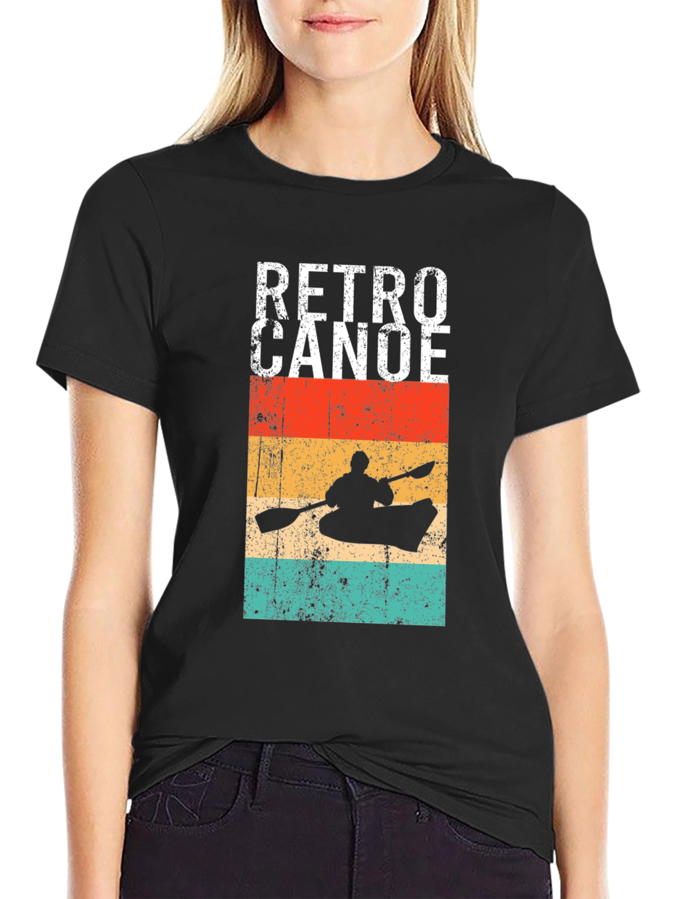 Retro Canoe Graphic T-Shirt