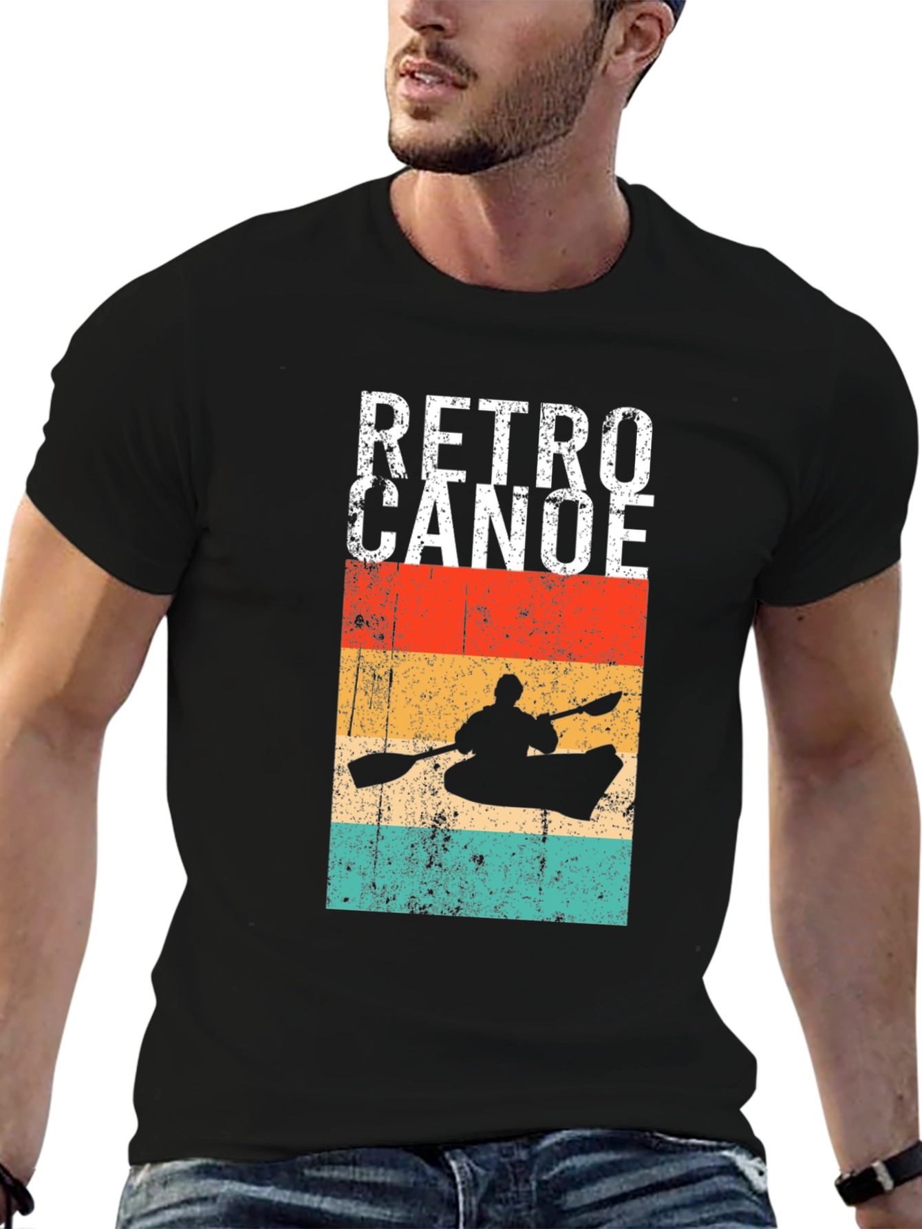 Retro Canoe Graphic T-Shirt