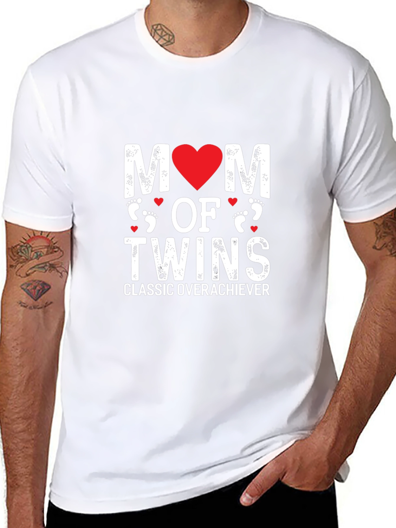 Mom of Twins T-Shirt - Classic Overachiever Tee
