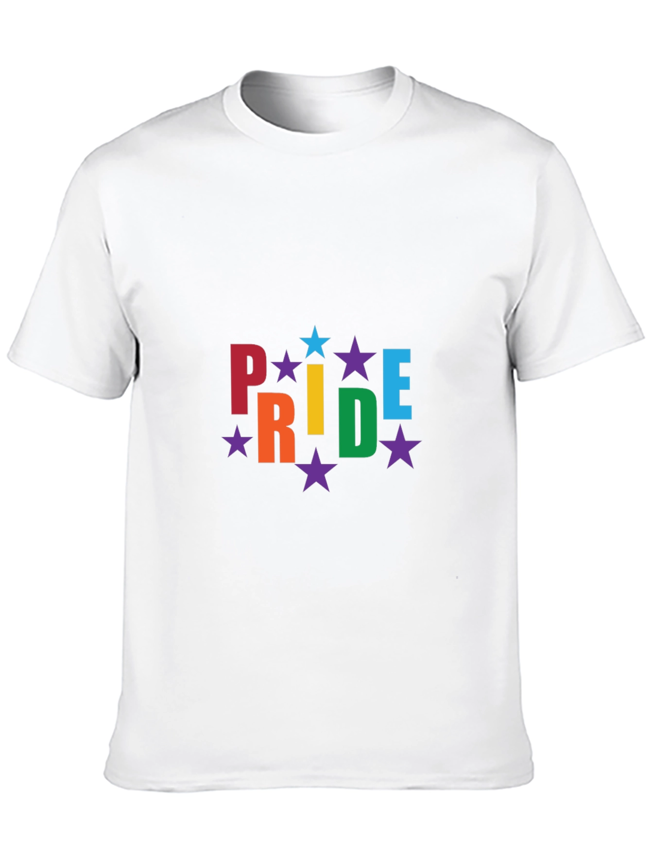 Pride Rainbow Star Black T-Shirt