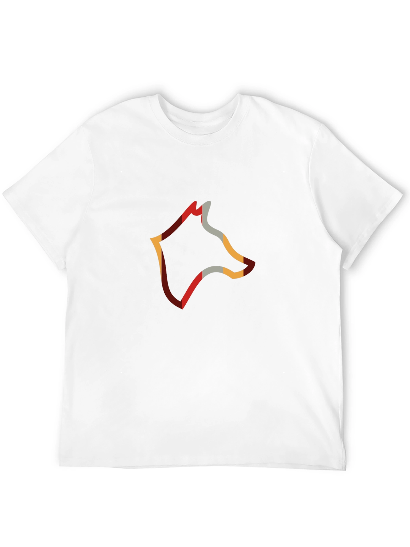 Abstract Wolf Head Graphic Tee - Modern Mens T-Shirt