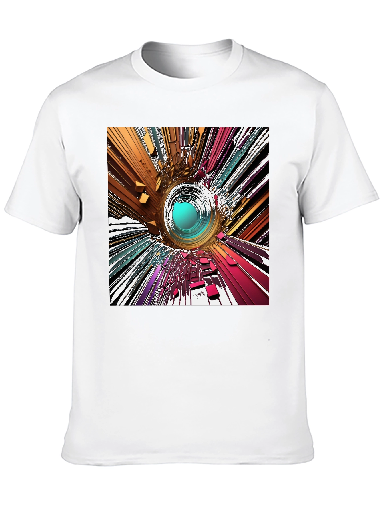 Abstract Vortex Graphic T-Shirt - Modern Art Tee