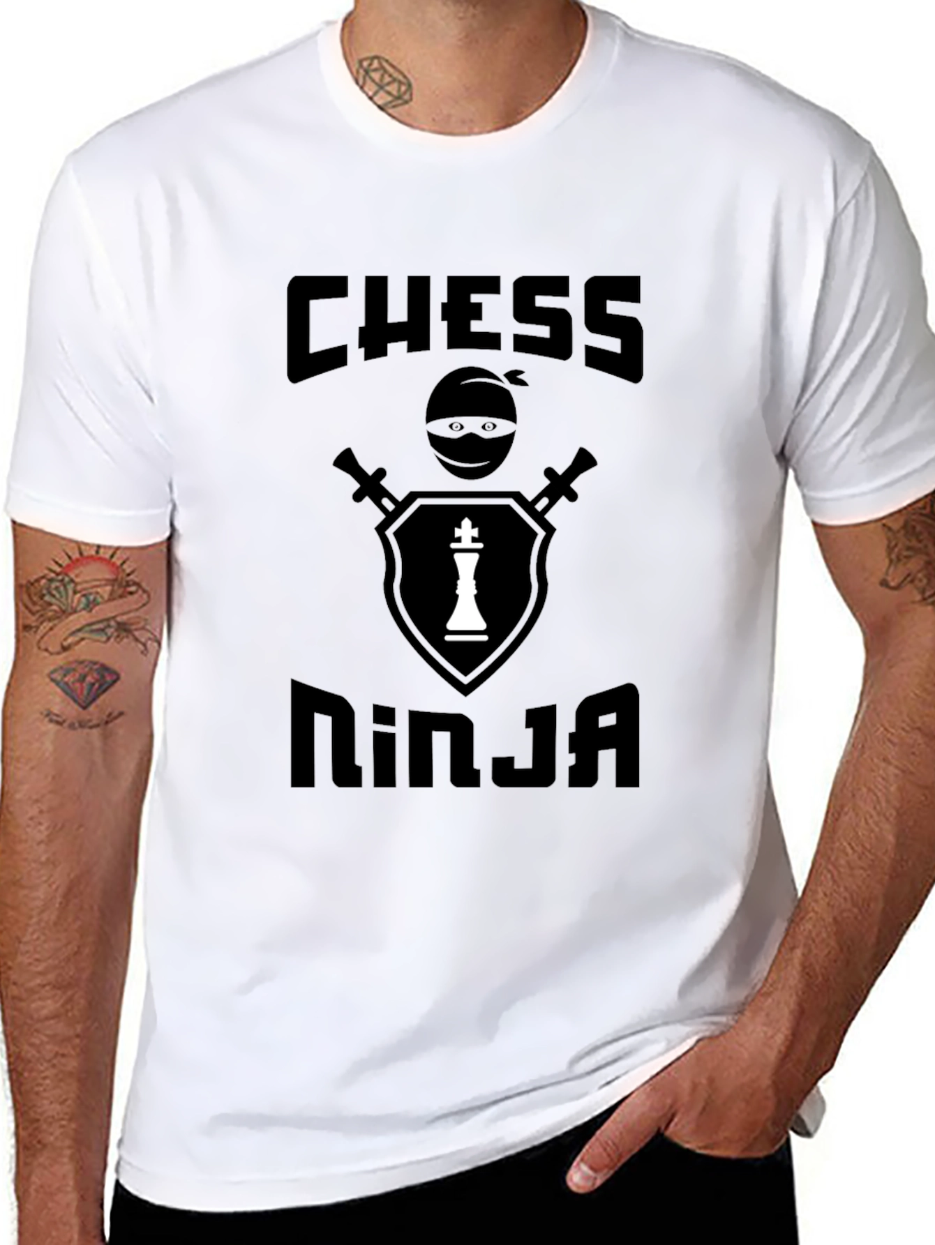 Chess Ninja T-Shirt - Black Graphic Tee
