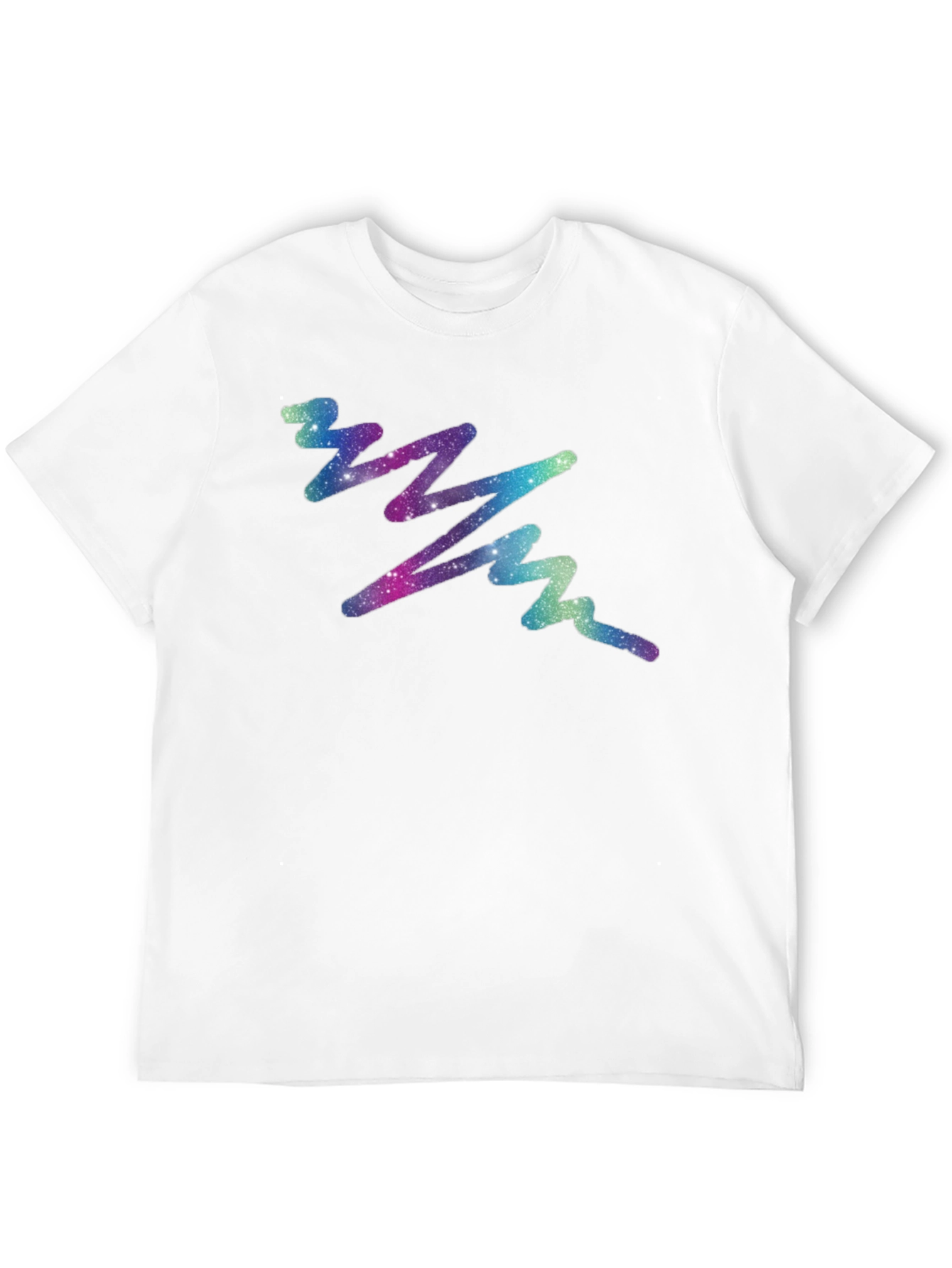 Galaxy Wave Black Tee - Cosmic Style