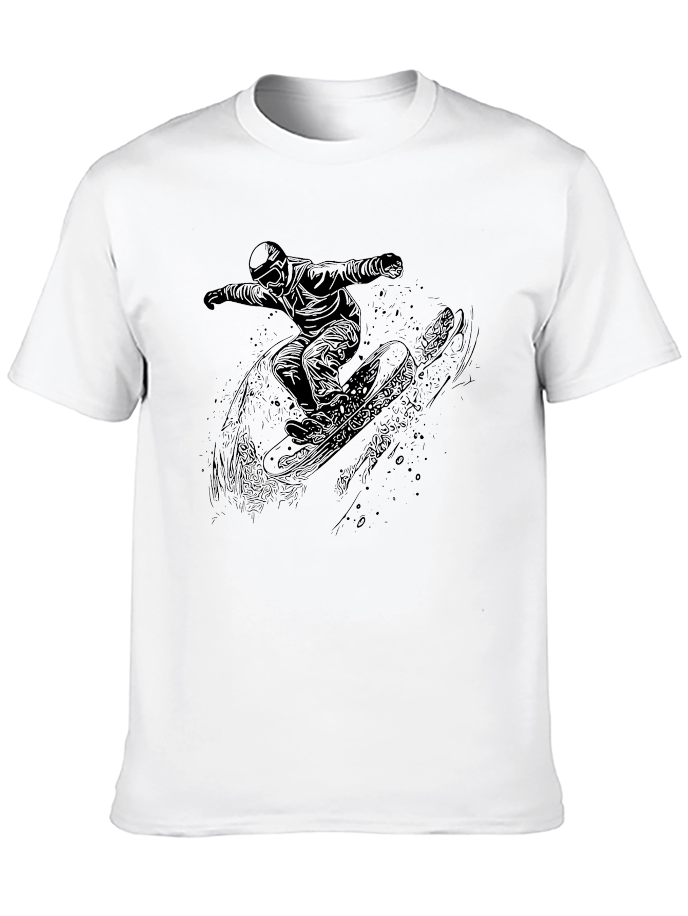 Black Snowboarder Graphic T-Shirt