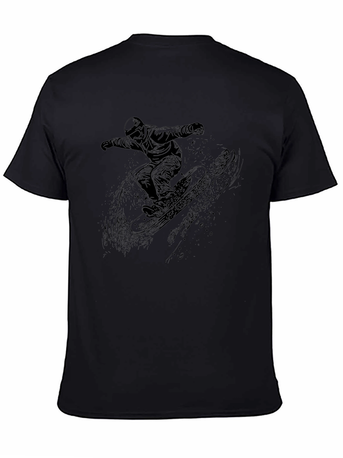 Black Snowboarder Graphic T-Shirt
