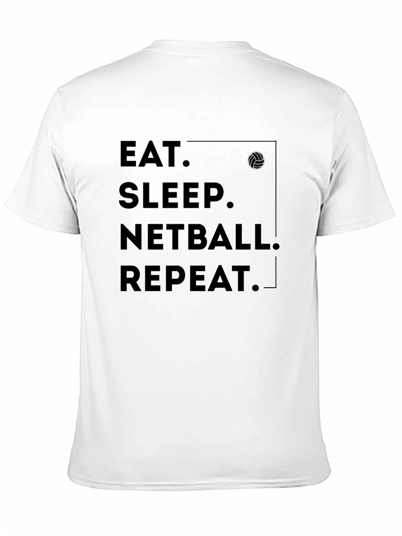 Eat Sleep Netball Repeat Black T-Shirt
