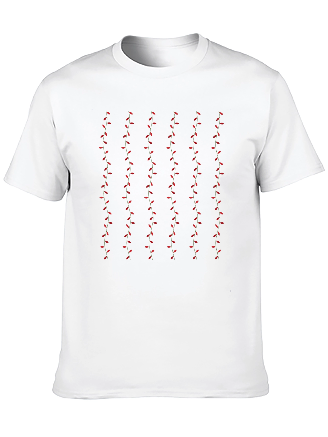 Stylish Black T-Shirt with Vine Pattern