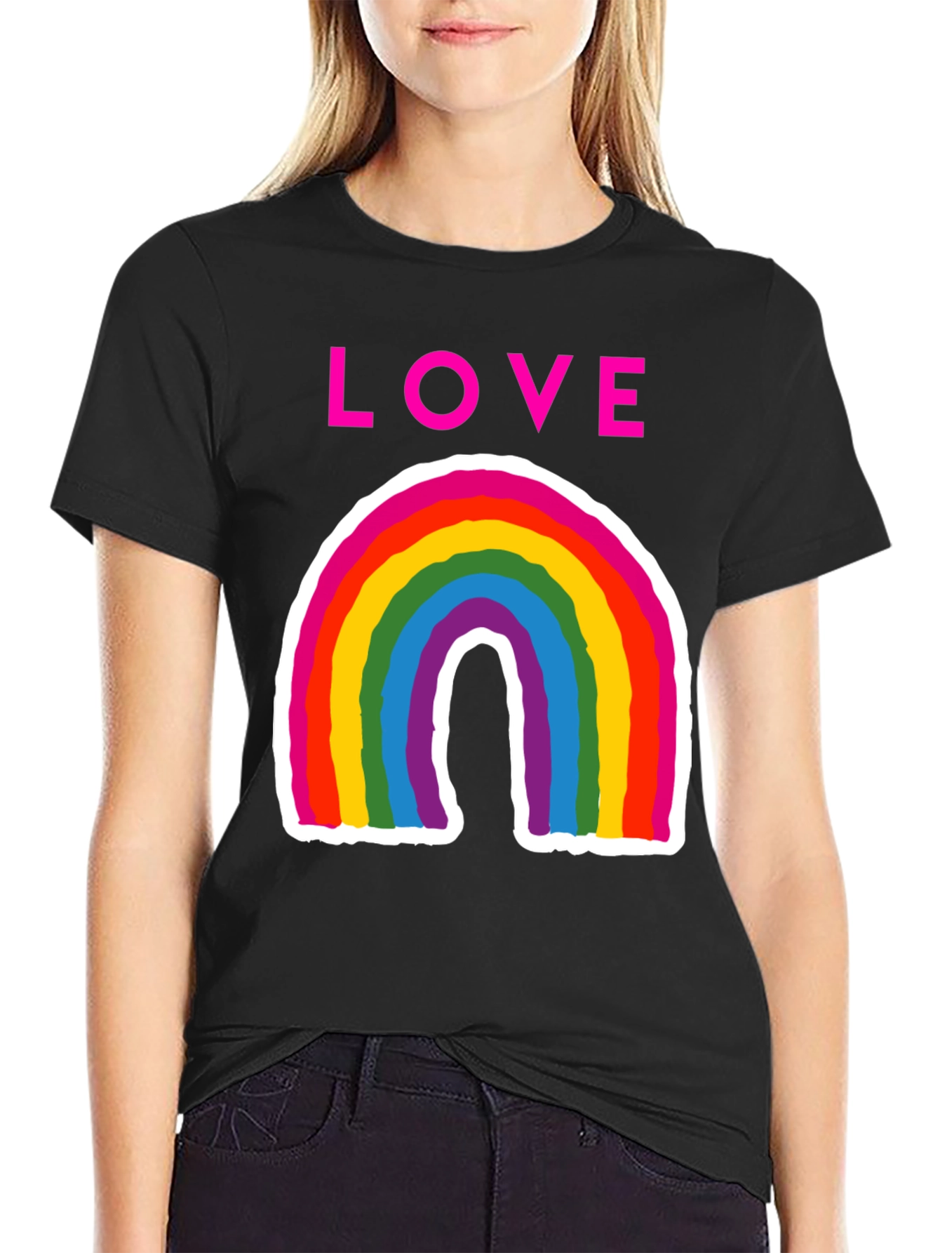 Love Rainbow Graphic Tee - Pride Shirt