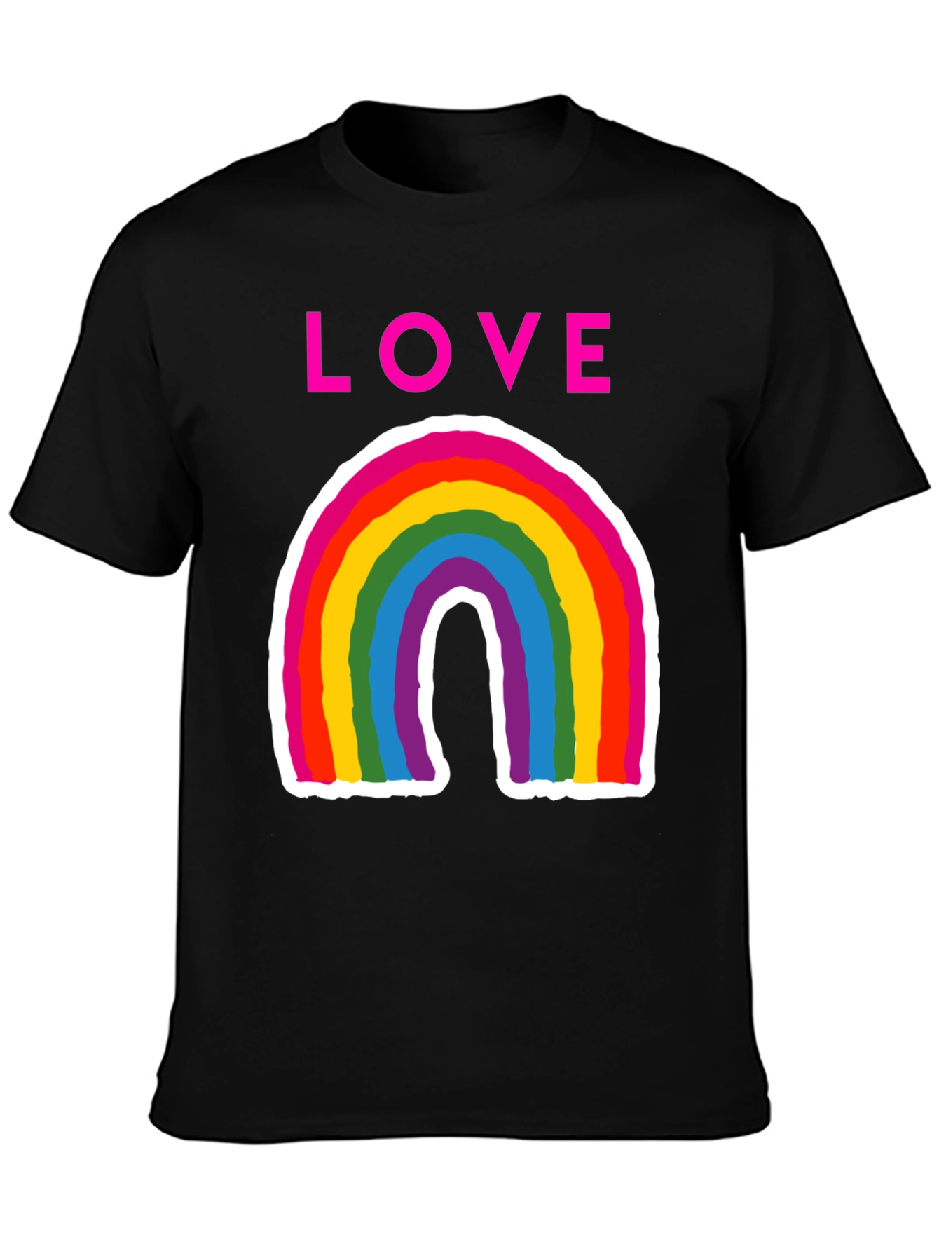 Love Rainbow Graphic Tee - Pride Shirt