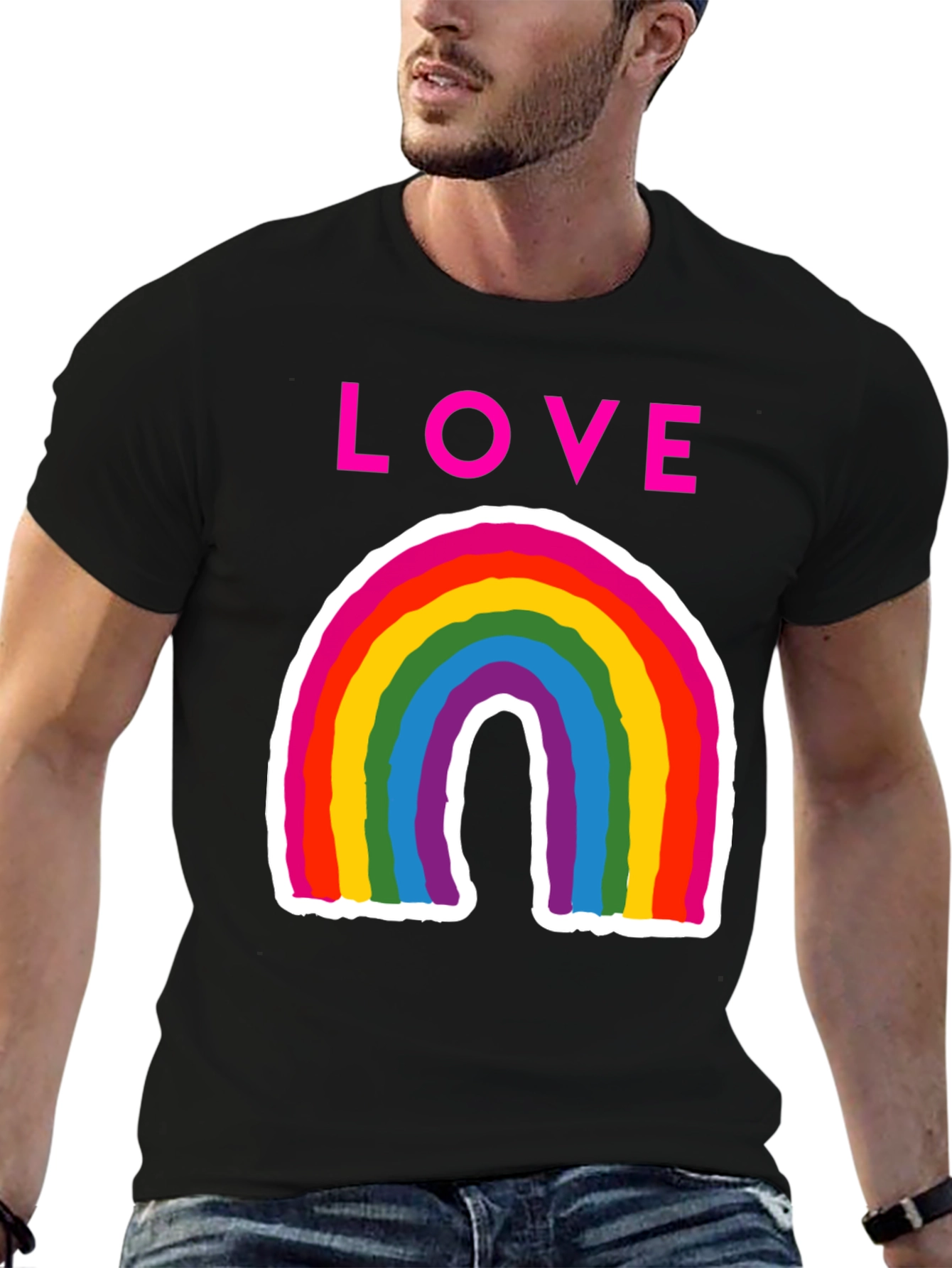 Love Rainbow Graphic Tee - Pride Shirt