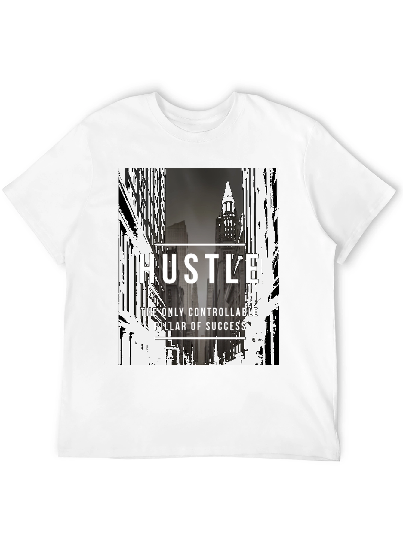 Hustle Graphic Print Black T-Shirt